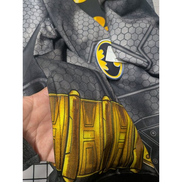 DC Comics Batman Hoodie Men Size M Full Zip Masked Cosplay Dark Knight Hero Body - Picture 7 of 12